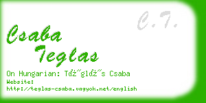 csaba teglas business card